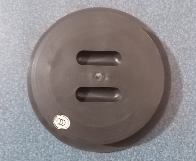 Round floor access cover, rubber, 104mm, dark gray-1