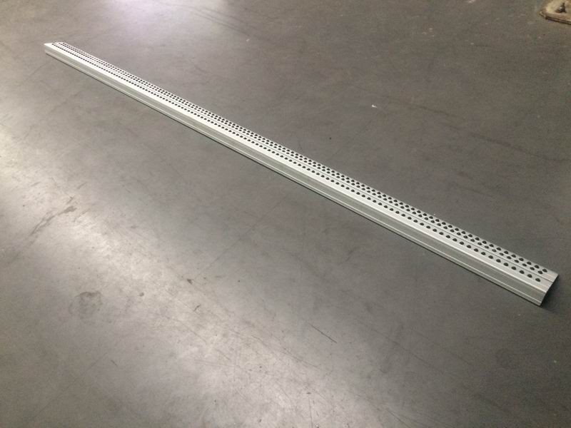 Decorative straight profile, aluminum, step (with rubber strips)-1
