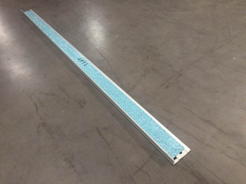 Decorative straight profile, aluminum, step (with rubber strips)-2