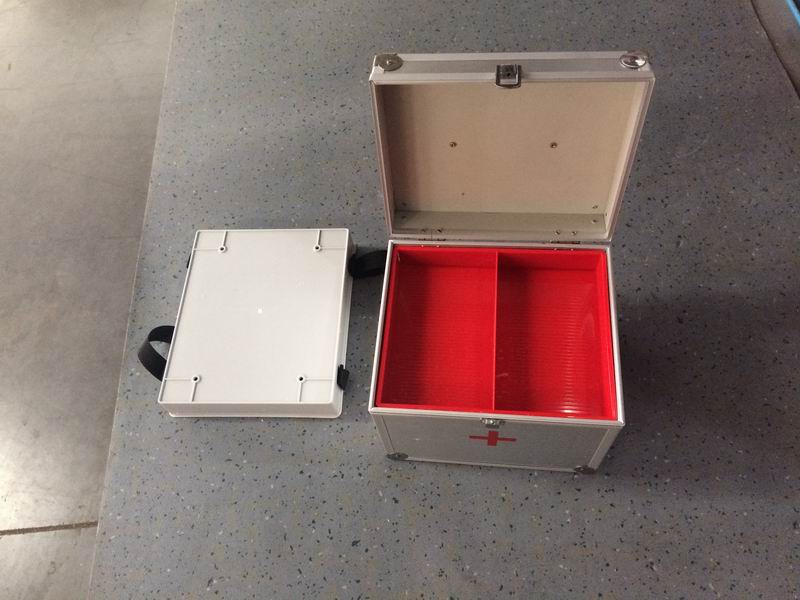 Medicine box, 250*210*210, aluminum red cross, flip up-1