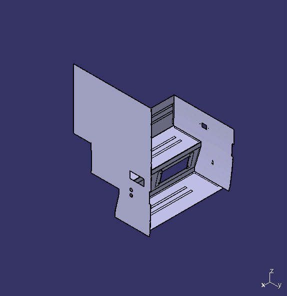Front door step, external swing door, 6128 no storage/with access/with sinking/with enclosure