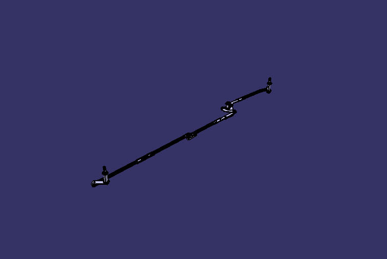 Подъемный стержень, LG02600, 1880, левый руль