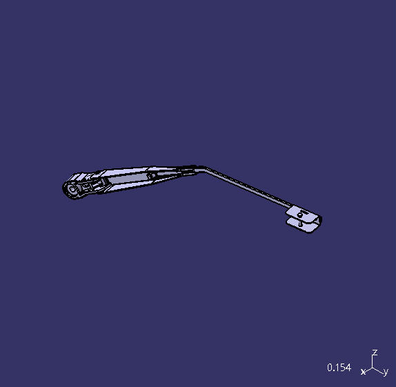 Wiper scraper rod, QD750J09,750,28, left side