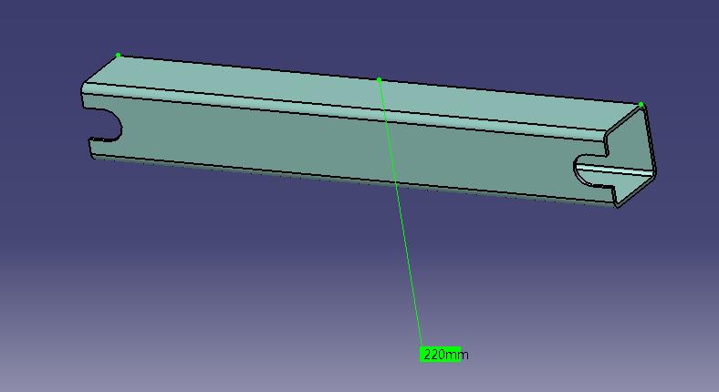 Прямая головка, прямая сталь, L= 220