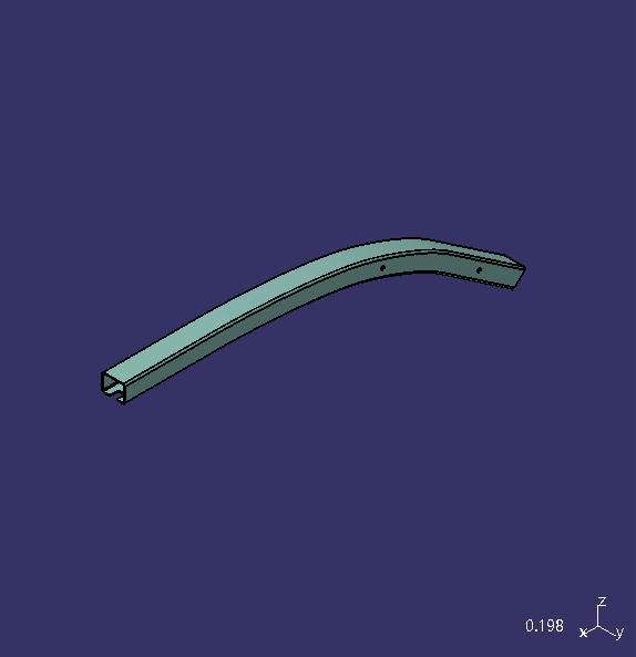 Rolling rectangular profile, front circumference connecting beam