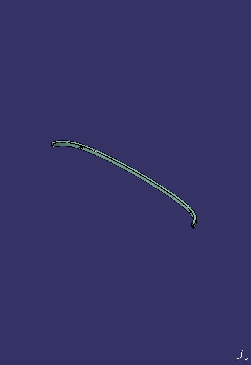 Rolling rectangular profile, cross beam under front window frame