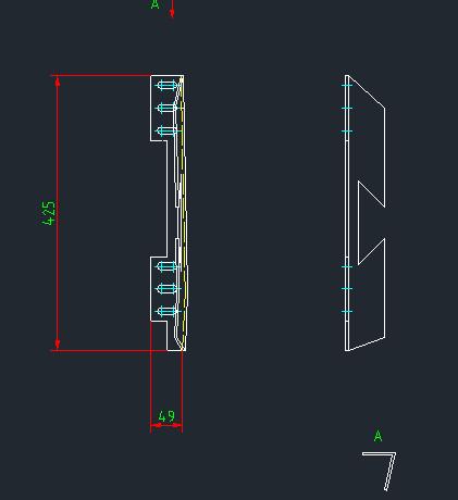 Front lock fixing, lamp frame hinge fixing (left), 6118HG-1