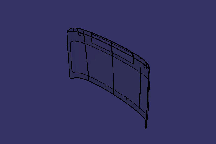 Front windshield laminated glass (ZK6650BEVG white)