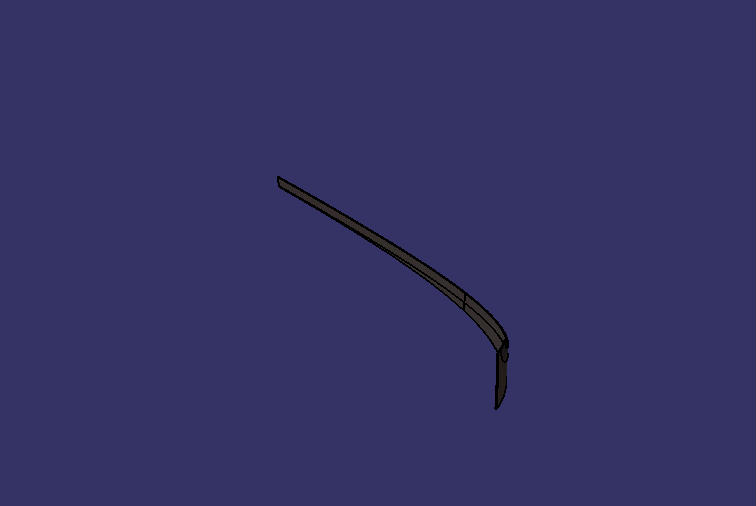 Front wind barrier lower left inner stop