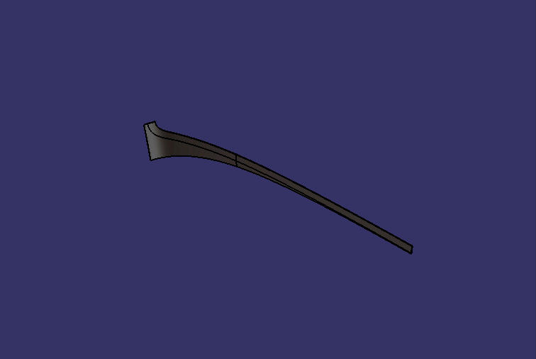 Front wind barrier lower right inner stop