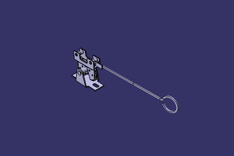 Labor-saving structure pull ring flat lock (length of pull ring is 200, lock bump widens)