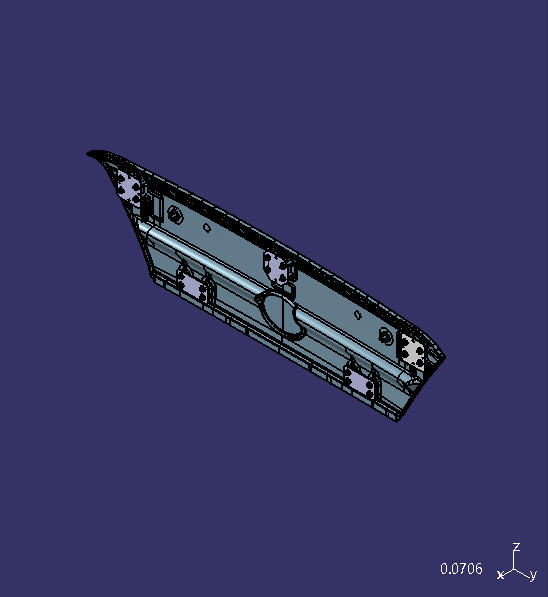 Front flip door, H973, lightweight SMC fiberglass