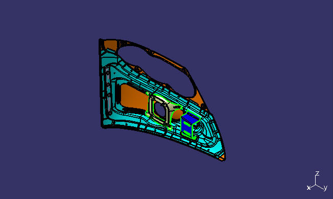 Front flip door, 6805, large close angle left light frame double high beam