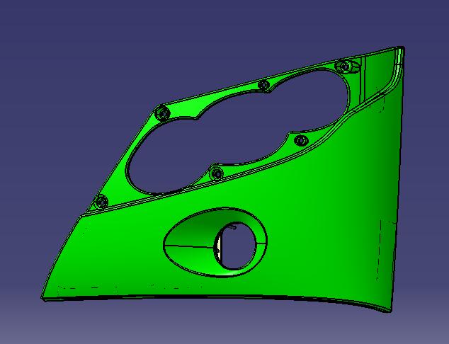 Front flip door, H16A, inner and outer plates are fully stamped on the left side