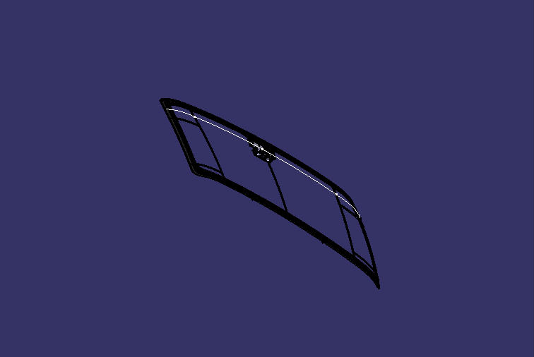Front windshield with sunshade with glass (with square base)