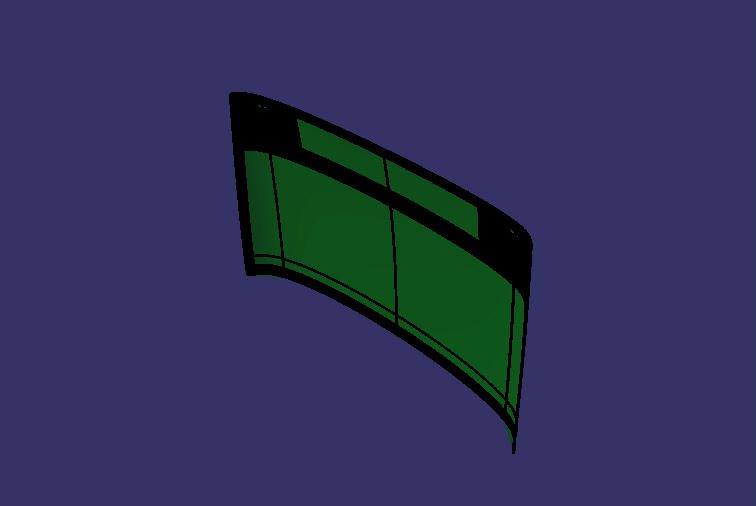 Front wind sheathing glass, ZK6106BEVG3, white glass