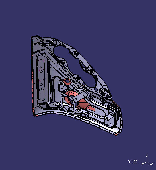 Передняя проскальзывающая дверь, левая сторона Югуана, внутренняя и наружная пластина с радиолокационной дыркой