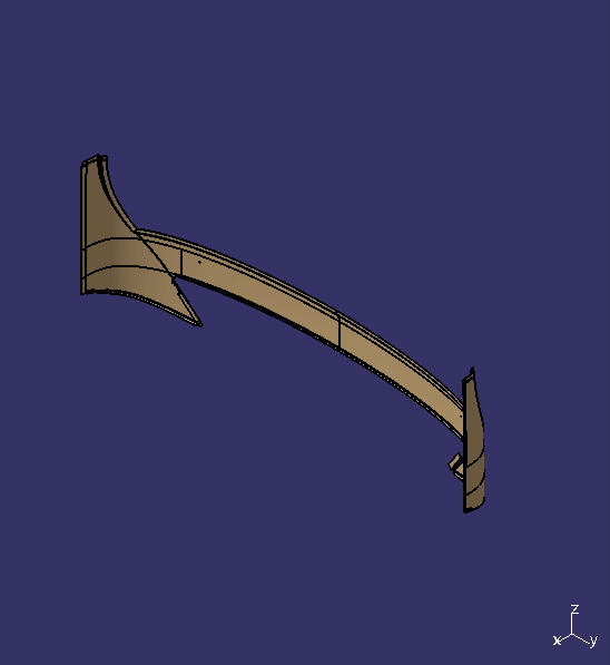 Front circumference mid-skin, H16A, single button hole, BRT narrow body