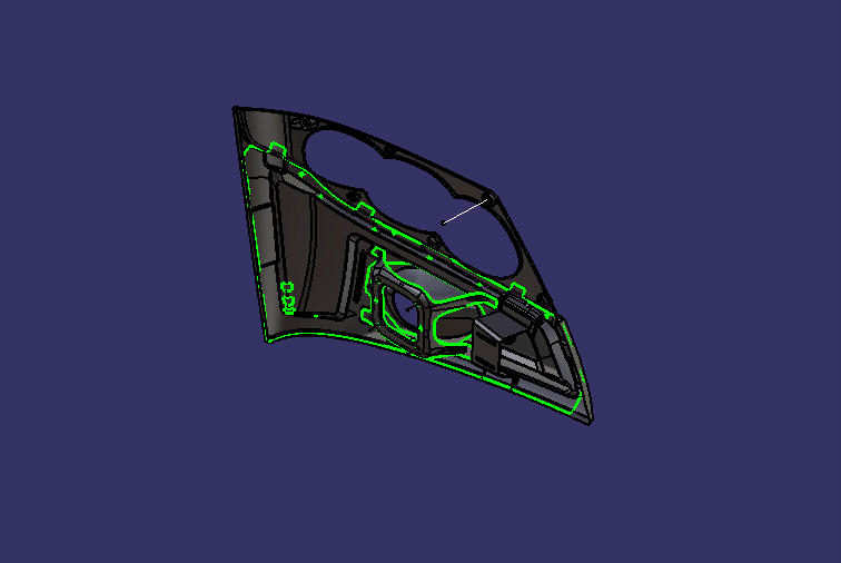 Front flip door, H16A, inner and outer plates are fully stamped on the left side