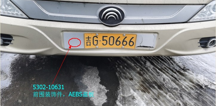Front surround decorative parts, AEBS decorative cover plate