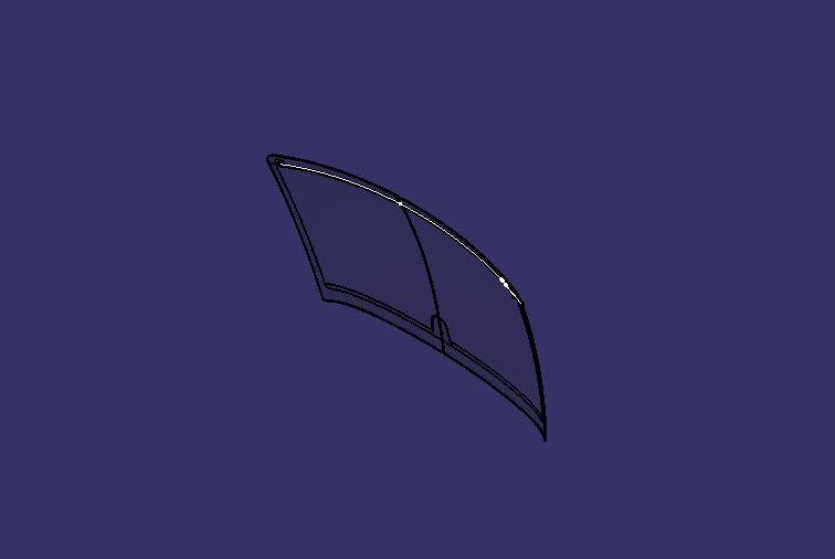 Front windshield laminated glass, P065 show car, white glass, smart rain scraper