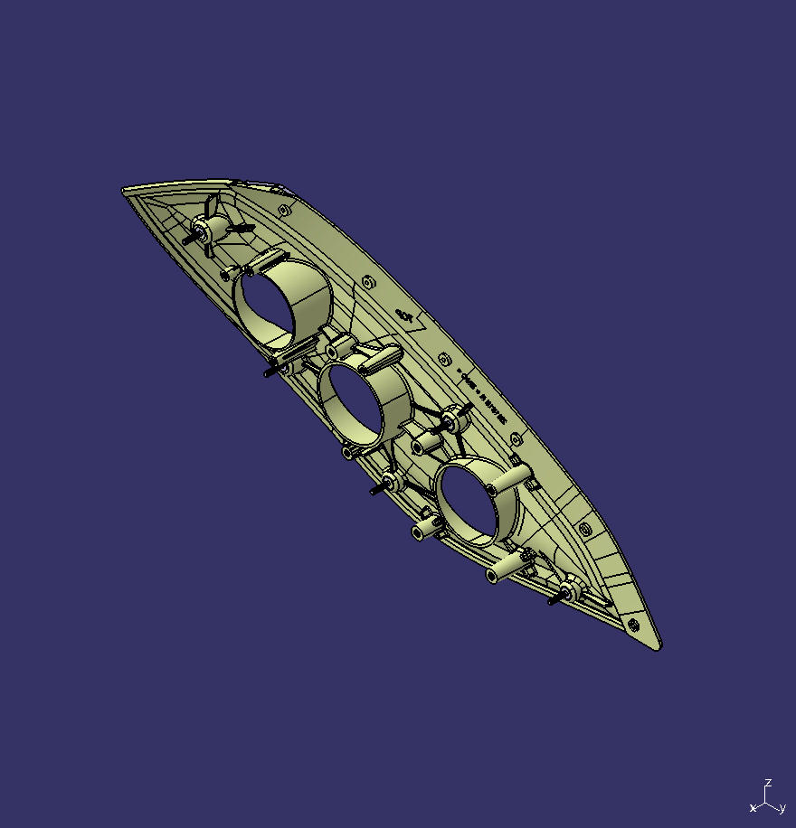 Передние декоративные части, левая сторона Yuguang с низкотемпературной лампочкой (холодный серый серебряный порошок)