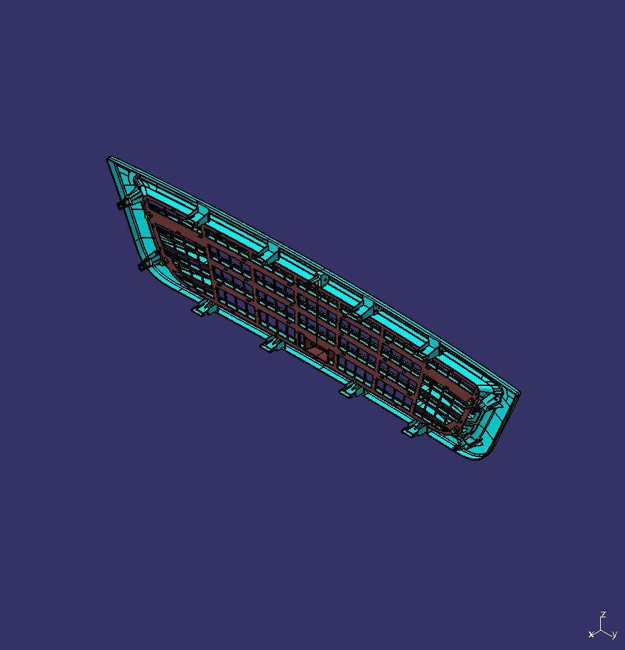 Front circumference decoration parts, ZK6710D1 front circumference grille (with probe hole)