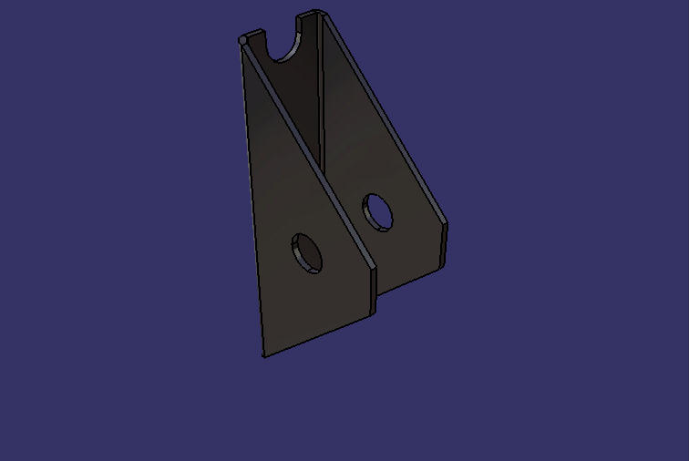 U-shaped straight parts with holes