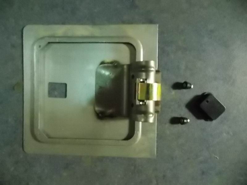 Filling cover, spring hinge, galvanized steel plate