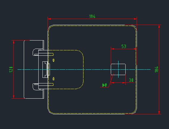 Fuel cover (with 80 spring hinge, buckle hand 190x190)