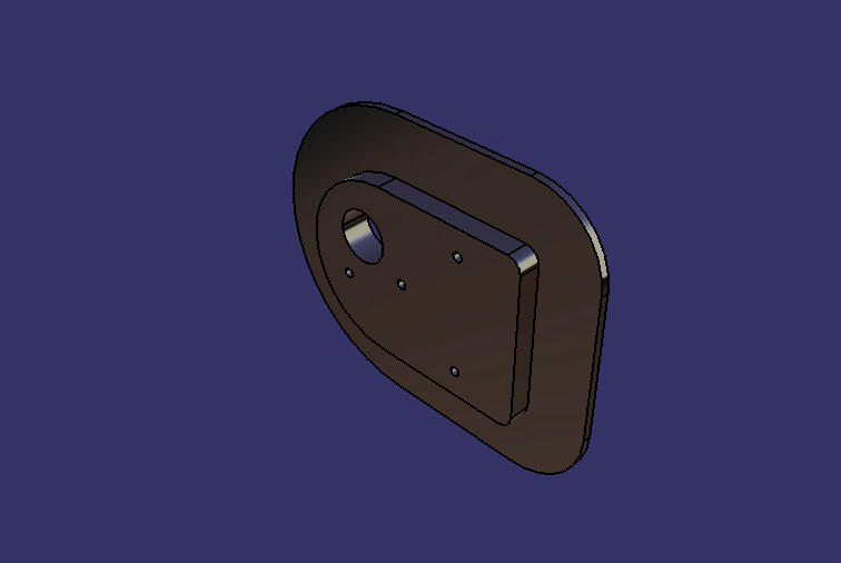 Camera probe fixing plate, 108*134, AHD type probe, self-tapping nail