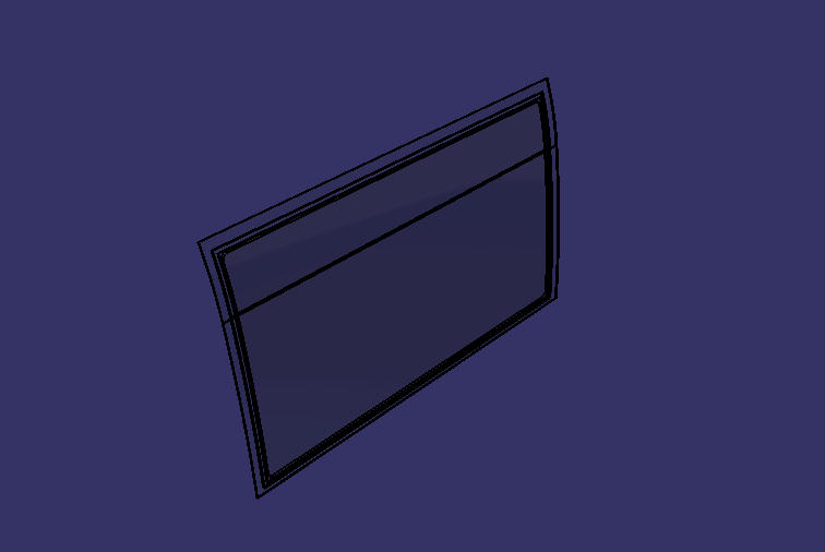 Hollow enclosed glass, left second, 6107H, peony green