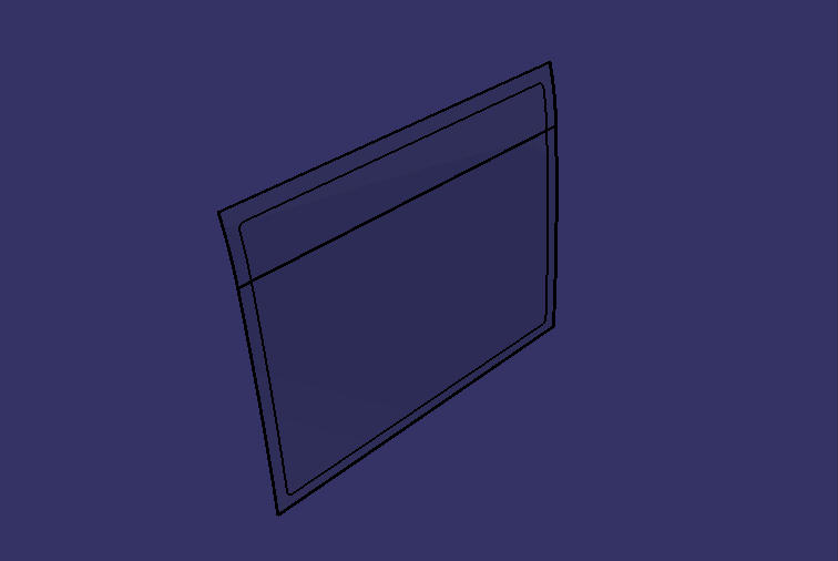 Single layer of enclosed glass, left second, 6858H, peony green