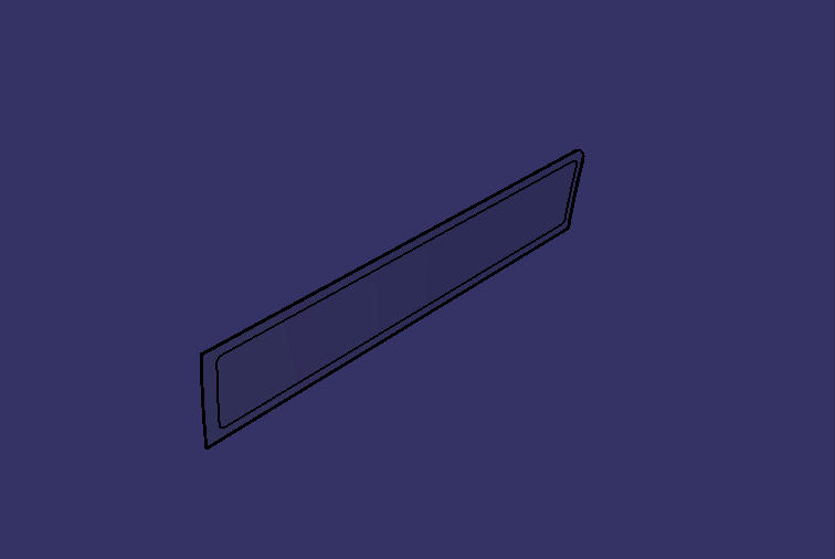 Single layer of enclosed glass, right side end, ZK6117H2, peony green