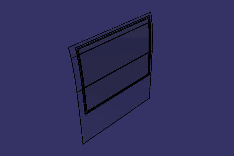 Hollow enclosed glass, front door, 6121HQ, peony green