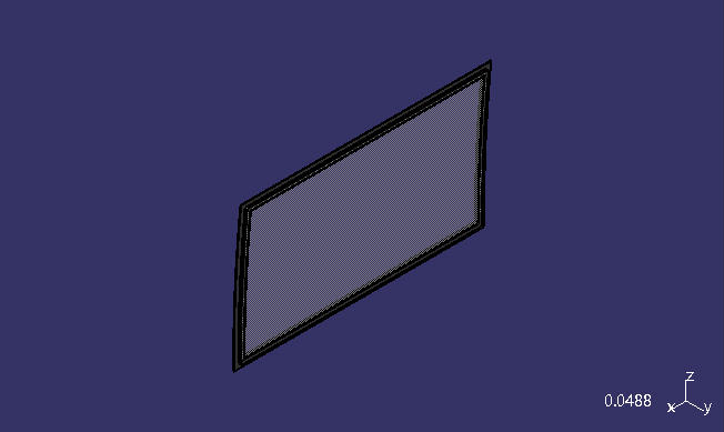 The left four hollow fully enclosed side window glass (T122HDH, dark gray)