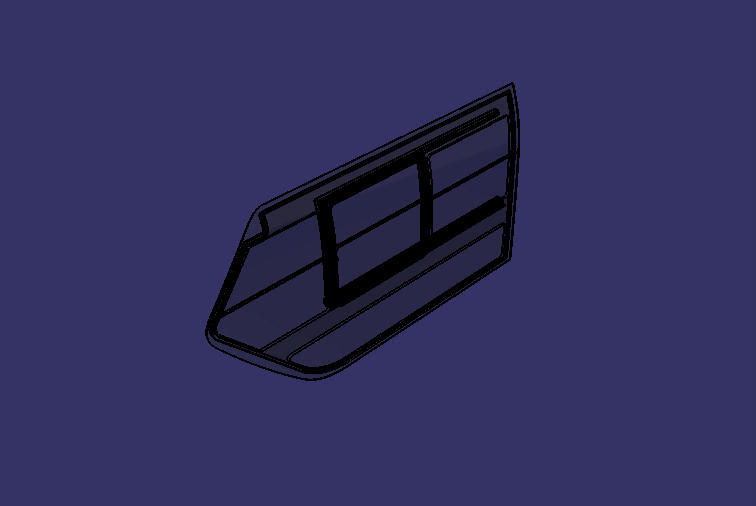 Боковое окно, полая вставка, 6128 , светло-серый в конце справа (4+ 12 +4)