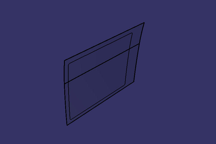 Single layer of enclosed glass, left one, 6601, peony green