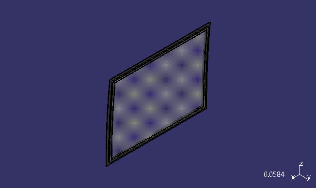 Hollow enclosed glass, left five, T122HDH, dark gray