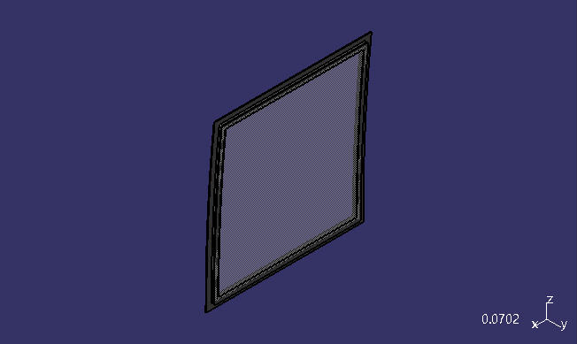 Hollow enclosed glass, left six, T122HDH, dark gray