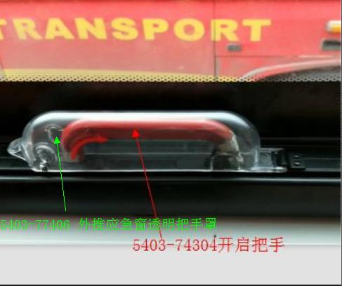 Transparent handle cover of escape window
