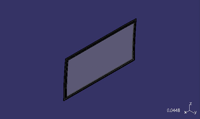 Hollow enclosed glass, left first, T132, dark gray