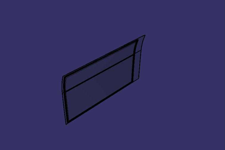 Hollow enclosed glass, left one, 6128H, light gray 4+12+4