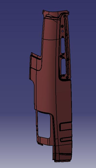 Right side pillar exterior panel