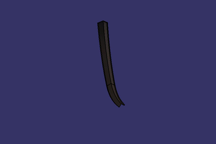 L-shaped straight parts (with arc), L=313