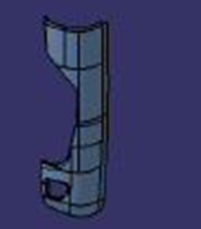 Skin assembly on the right corner of the rear circumference