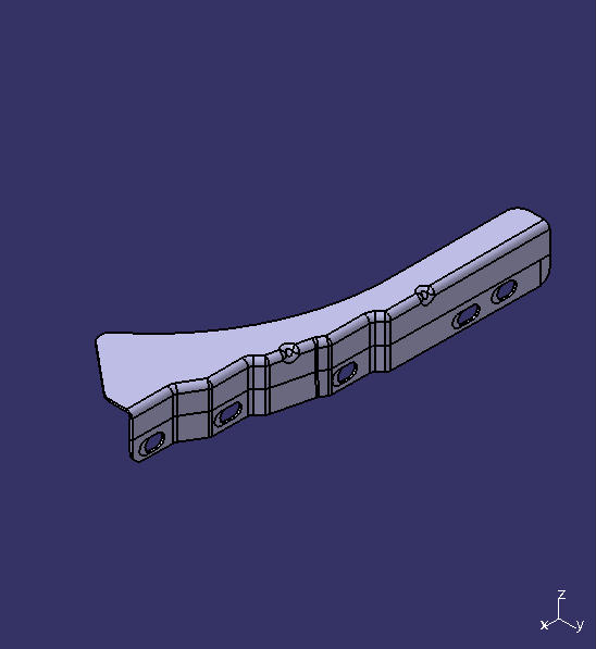 Rear skin, right mounting bracket for rear decorative parts