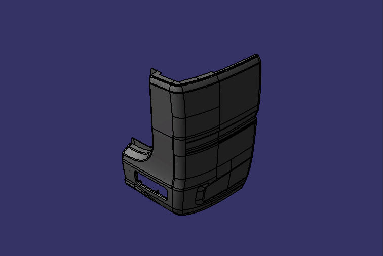 Back enclosure decoration parts, ZK6601 right (black silver)