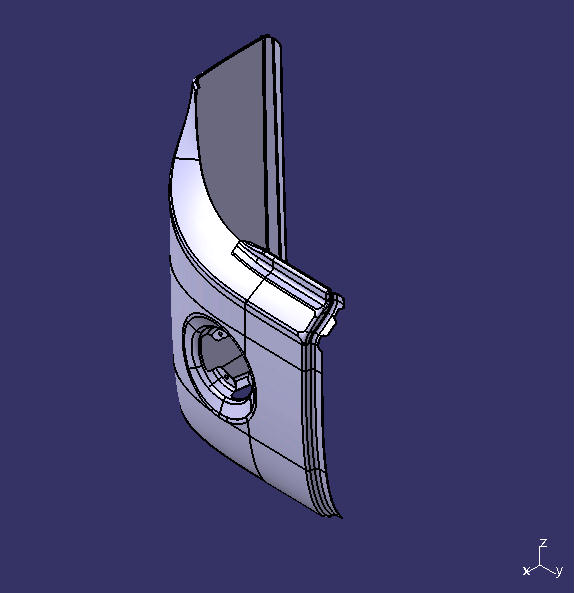 Rear enclosure skin, lower left welding without radar H892