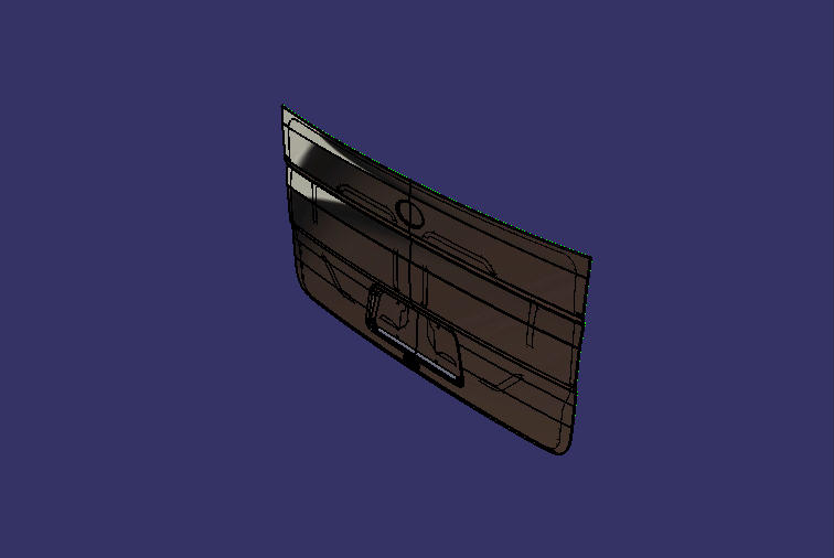 Sealed rear hatch door, M040, lock, no grille